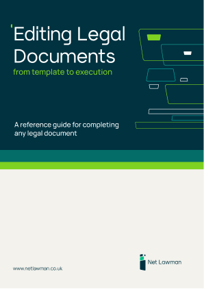 Front cover of the guide to editing legal documents