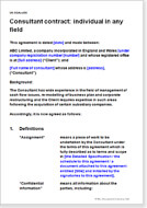 First page of the consultancy agreement